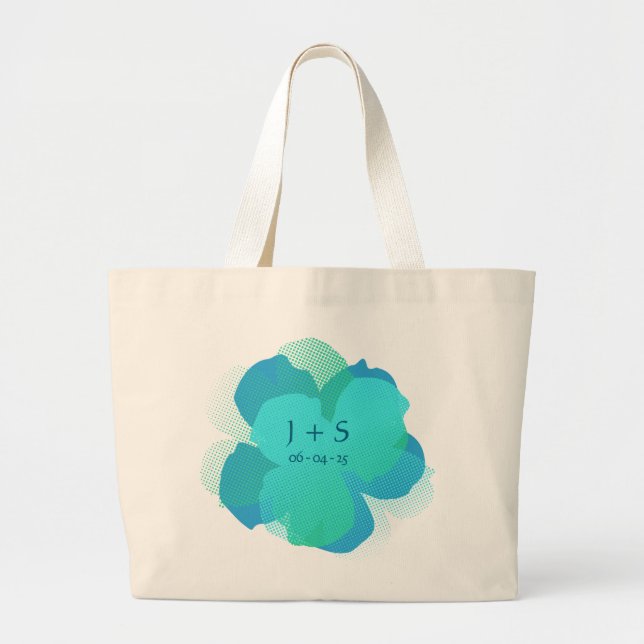 Jumbo Popflower Lagon Stoffbeutel (Vorne)