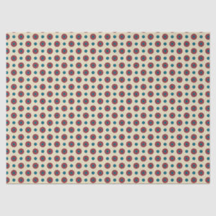 Jumbo Red Blue Polkas auf Beige Tissue Paper Seidenpapier