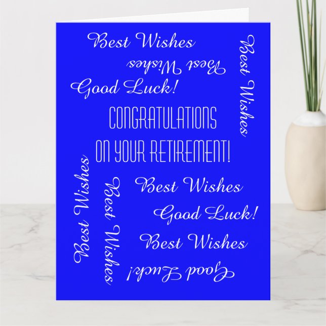 JUMBO Ruhestand Herzlichen Glückwunsch von uns all Karte (Vorderseite)