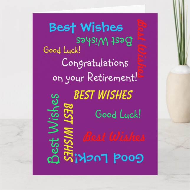 JUMBO Ruhestand Herzlichen Glückwunsch von uns all Karte (Vorderseite)