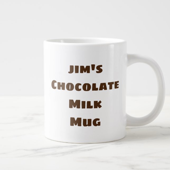 Jumbo Schokolade Tasse Personalisiert (Rechts)