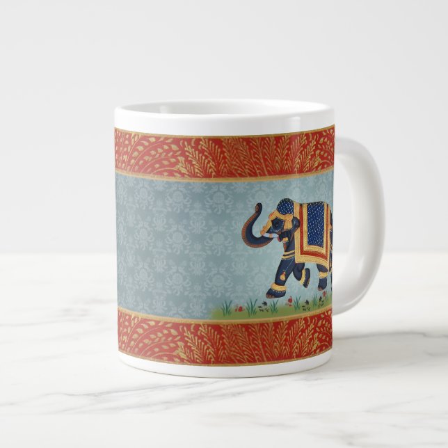 Jumbo Specialty Tasse Elephant blue gold india pri (Vorderseite Rechts)