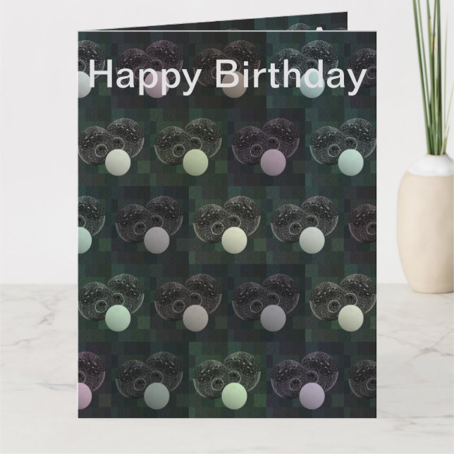 Jumbo Speckled Lawn Bowls Birthday Card Karte (Vorderseite)