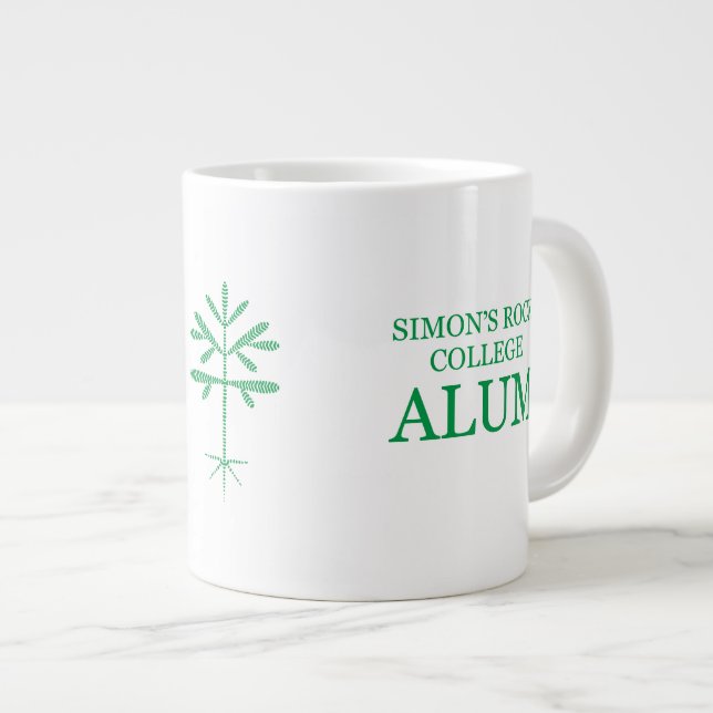 Jumbo "SRC Alum"-Tasse mit grünem Sapling Jumbo-Tasse (Vorderseite Rechts)