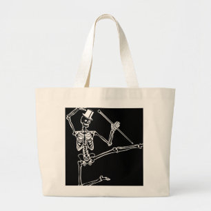 Jumbo Tasche DANCING SKELETON MIT TOP HAT