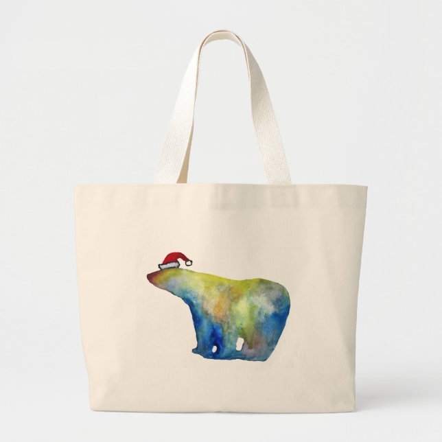 Jumbo Tasche Der farbenfrohe Weihnachtsbär (Vorne)