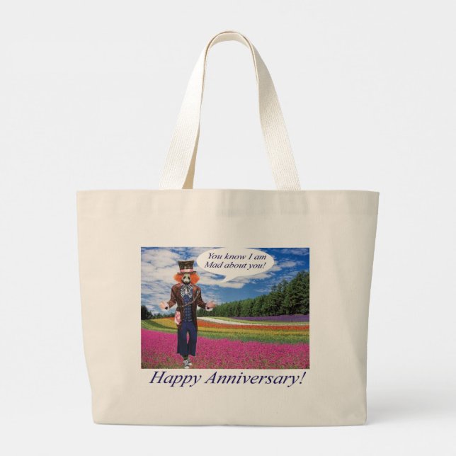 jumbo Tasche Glücklicher Jahrestag. Panda/Madhatte (Rückseite)