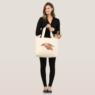Jumbo-Tasche mit Croissant-Design  Jumbo Stoffbeutel