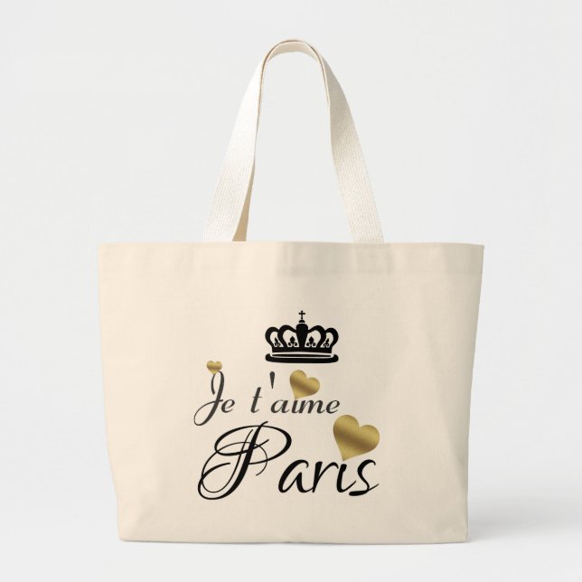 Jumbo-TASCHE "Paris" Jumbo Stoffbeutel (Vorne)
