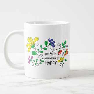 JUMBO-Tasse 20 oz. Fantastisches Blumendesign