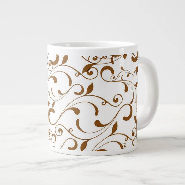 Jumbo-Tasse-Brown-Wirbel Jumbo-Tasse (Vorderseite Rechts)