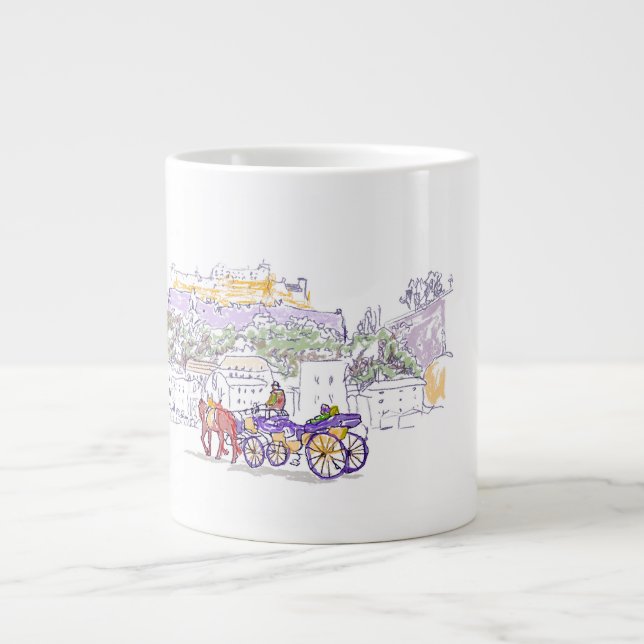 Jumbo Tasse Captivating Sketch von Dina S. (Vorderseite)