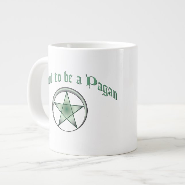 Jumbo-Tasse "Custom Green Pagan Pride" (Vorderseite Links)