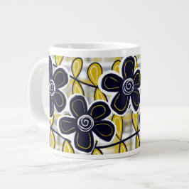 Jumbo-Tasse für Black & Gold-Blume