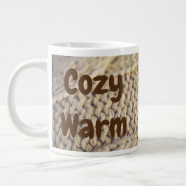 Jumbo-Tasse mit "Cosy Warm"-Sprichwort