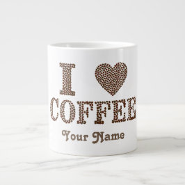 Jumbo-Tasse mit "I Heart Coffee"