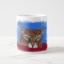 Jumbo-Tasse mit niedlichem Katzenmotiv