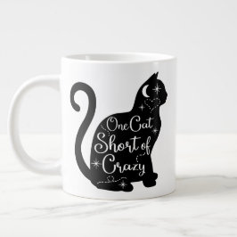 Jumbo-Tasse mit "One Cat Kurz of Crazy"