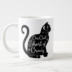 Jumbo-Tasse mit "One Cat Kurz of Crazy"