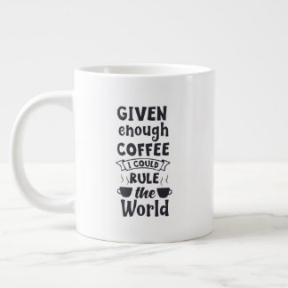Jumbo-Tasse mit "Rule The World"