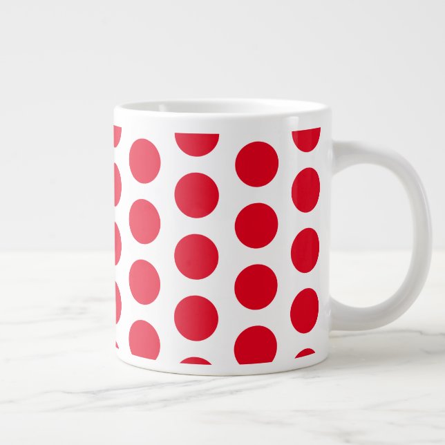 Jumbo Tasse-Polka Dots Kaffee Tasse (Rechts)