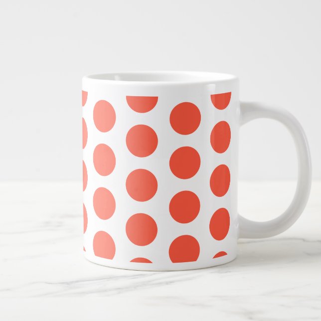 Jumbo Tasse-Polka Dots Kaffee Tasse (Rechts)