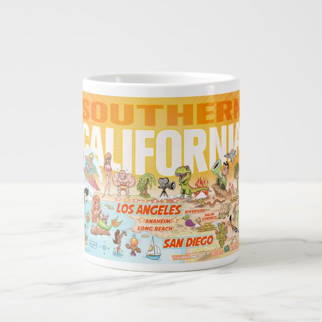 Jumbo-Tasse Sunny Southern California (Vorderseite)