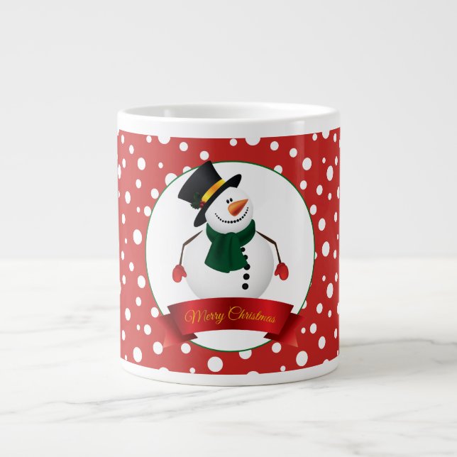 Jumbo Tasse Weihnachten Snowman (Vorderseite)