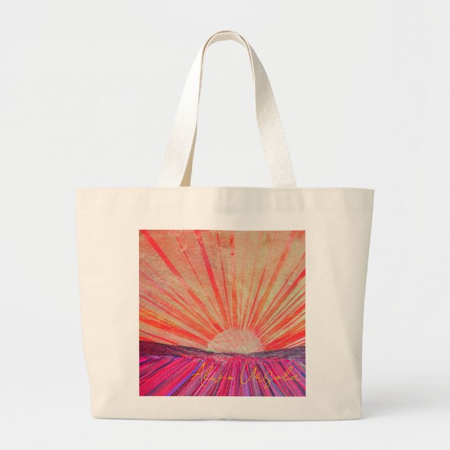 Jumbo Tote Bag with Artwork titled "Daybreak"  Jumbo Stoffbeutel (Vorne)