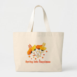 Jumbo Tote Tasche, Frühling ins Glück Stoffbeutel