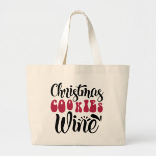 Jumbo Weihnachtskekse Wein Tote Tasche