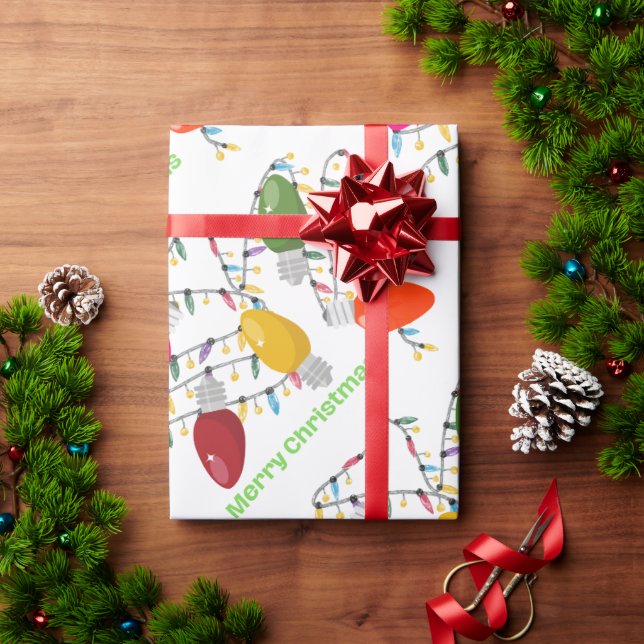 Jumbo Weihnachtslicht Wrapping Paper Geschenkpapier (Feiertagsgeschenk)