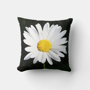 Jumbo White Shasta Daisy Blume Pillow Kissen