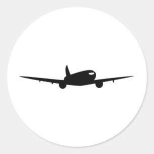 Jumbojet Runder Aufkleber