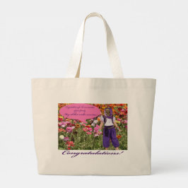 Jumbotasche. Herzlichen Glückwunsch! Jumbo Stoffbeutel