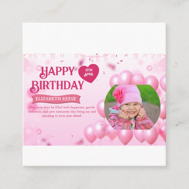 Jump and Play Birthday Invitation Photo Card  Begleitkarte (Vorderseite)