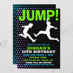 Jump and Play Bounce Einladung zum Geburtstag