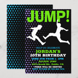 Jump and Play Bounce Einladung zum Geburtstag