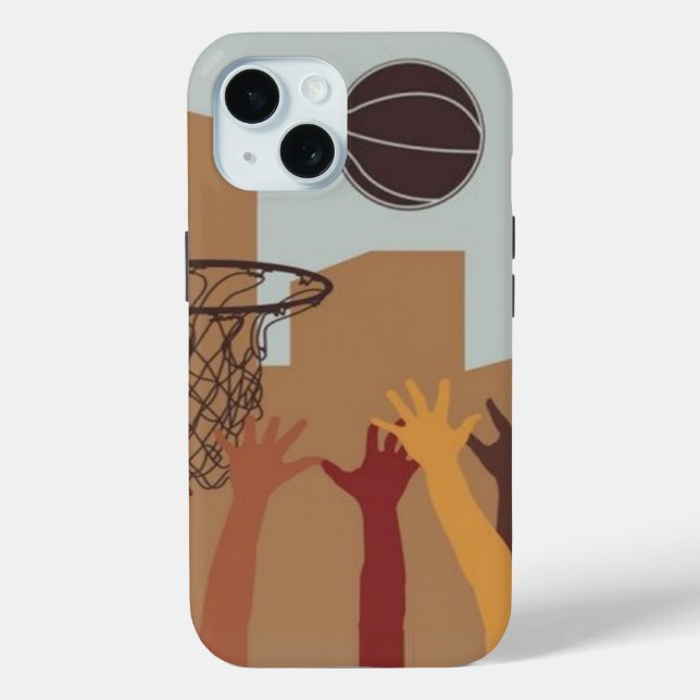 Jump Ball Basketball - iPhone 15 Case (Rückseite)