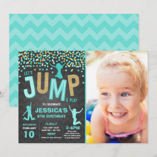 Jump Birthday Einladung Jump Trampolin Party