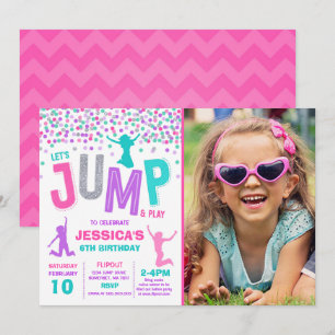 Jump Birthday Einladung Jump Trampolin Party