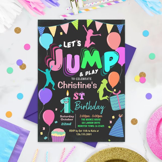 Jump Birthday Einladung Springen Trampolin Party (Von Creator hochgeladen)