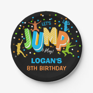Jump Birthday Paper Plate Pappteller