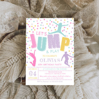 Jump Birthday Party Einladung