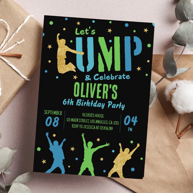 Jump Birthday Party Einladung Bounce House Party (Von Creator hochgeladen)
