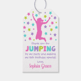 Jump Birthday Party Gefallen Tags, Girl Gift Tags Geschenkanhänger