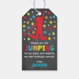 Jump Birthday Party Gefallen Tags, Kinder Gift Tag Geschenkanhänger