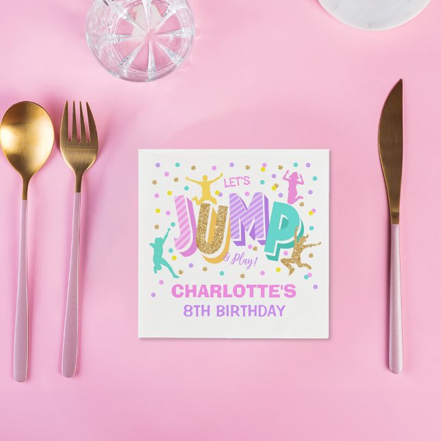 Jump Birthday Personalisiert Napkins Serviette (Von Creator hochgeladen)