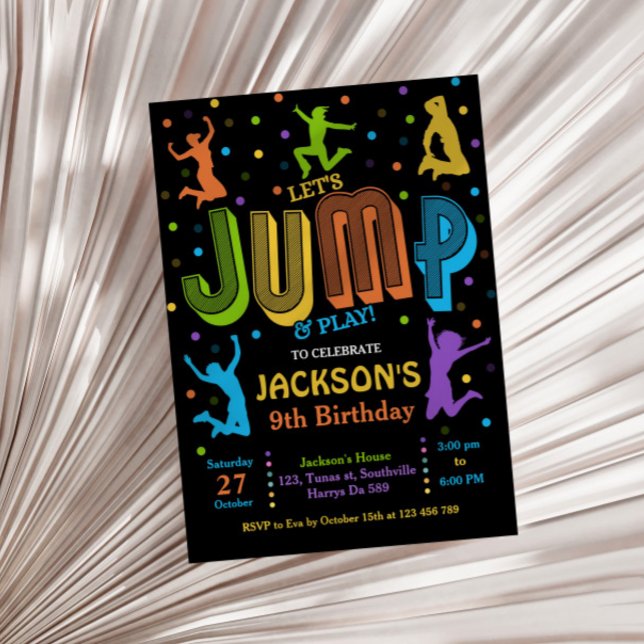 Jump Birthday Trampolin Party Einladung (Von Creator hochgeladen)