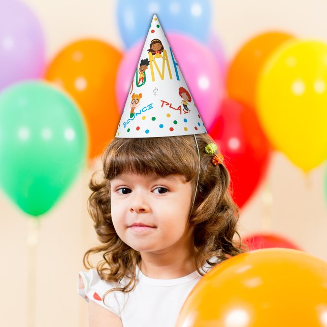 Jump Bounce Play Trampoline Park Geburtstag Partyhütchen (Jump Bounce Play Trampoline Park Birthday Party Hat)